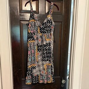 INC International Concepts Multicolor Geometric Midi Dress